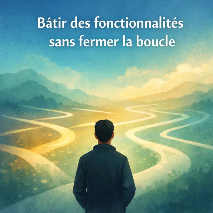 Bâtir des fonctionnalités sans fermer la boucle