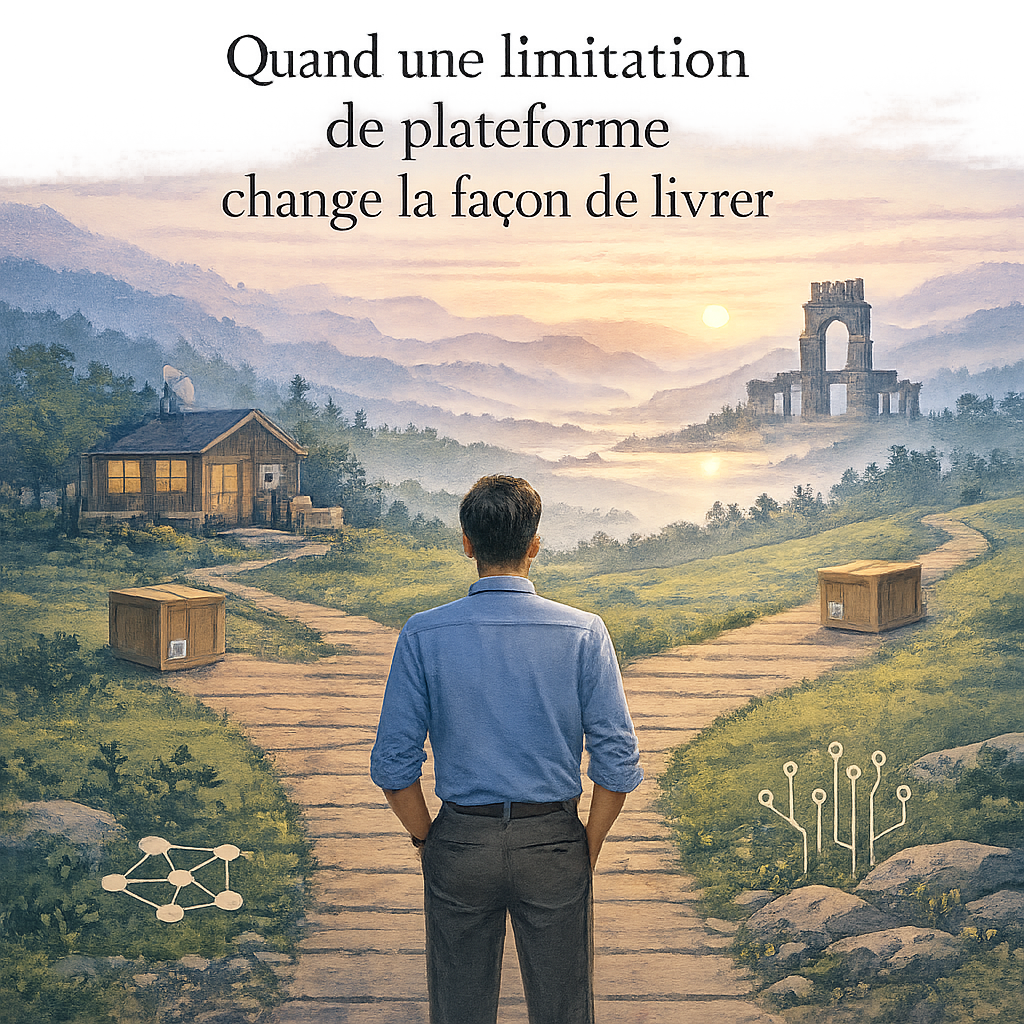 Quand une limitation de plateforme change la façon de livrer